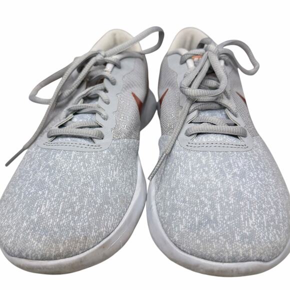 Nike Flex Contact Running Shoes Women 8 Gray Swoosh Logo Jogging Sporty Athletic - Picture 6 of 12